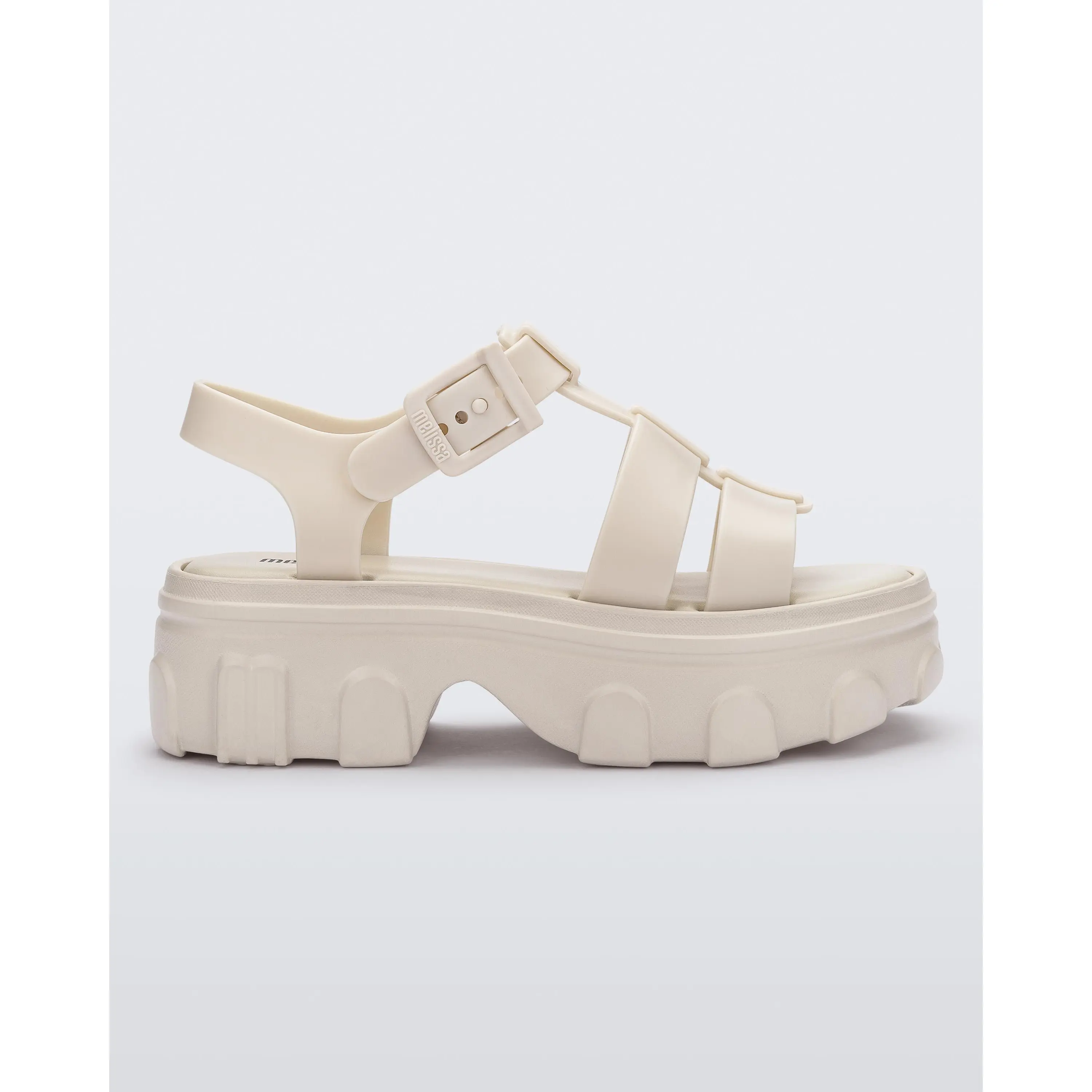 Melissa Ella Women's Open Toe Fisherman Sandals - Chunky Heel Thick Soled Platform Sandals, Light-Insole Comfortable Casual-Ready for Coffee Runs Shoes with Textured Sole That Adds Bold Street Edge