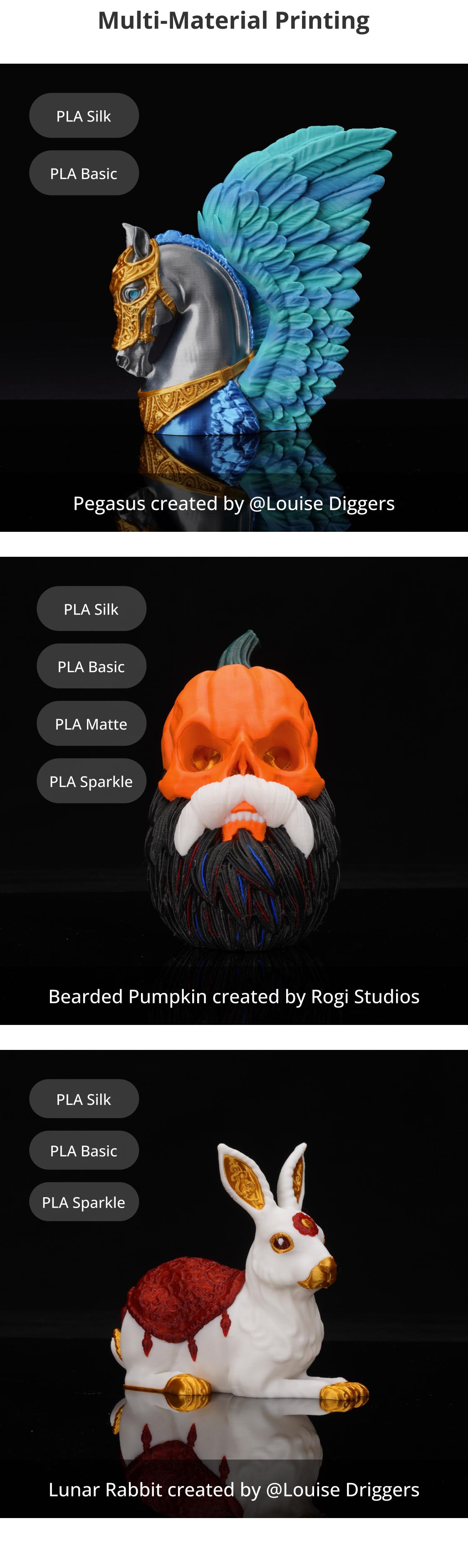 Bambu Lab AMS - Automatic Material System, Support Up to 16 Colors/Multi Materials, Filament Auto-loading, Worry-free Printing & Intelligent Filament Detection Compatible with Bambu Lab P1P, P1S, P1SC, X1C, X1CC, 3D Printer