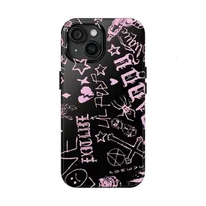 Custom Dark Aesthetic Lil Peep Inspired Grunge Streetwear Graphic Art Phone Case, Tough Rubber Mobile Phone Accessory with Shock Resistance & Protection for iPhone 11 12 13 14 15 16 17 Pro Max Plus