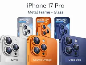 Camera Lens Protector Cover for iPhone 17 Pro – Metal Frame with Glass Protection