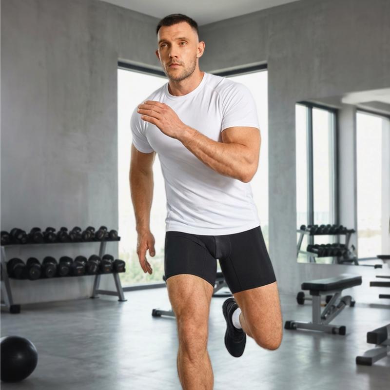 Nebility Men's Compression Shorts with Side Pockets High Performance Workout & Running Spandex Shorts for Enhanced Performance