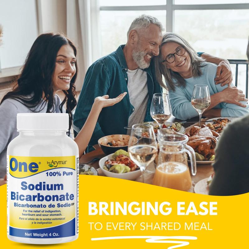 Arymar Pure Sodium Bicarbonate Powder 4 oz- Natural Baking Soda for Multi-Use