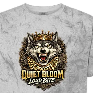 Quiet Bloom Loud Bite Wolf Shirt | Comfort Colors Graphic Tee | Unisex Streetwear Wolf Shirt | DTF Print Tee & Sweatshirt S-3XL