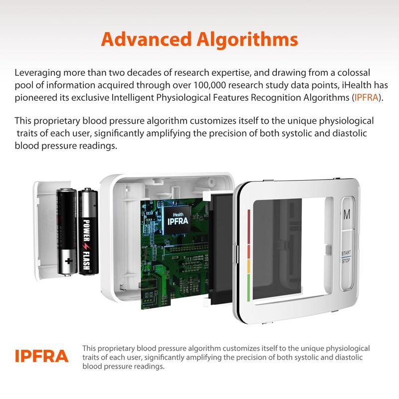 iHealth Push Wrist Blood Pressure Monitor, Digital Bluetooth Blood Pressure Machine with Large Display and Portable Carrying Case Healthcare Kit