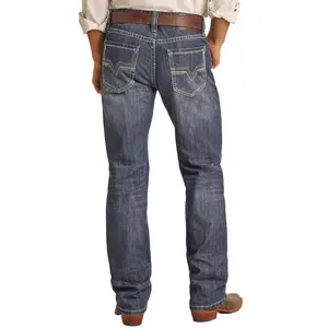 Rock & Roll Cowboy Men's Double Barrel Relaxed Fit Straight Cut Jeans RRMD0SR0L5