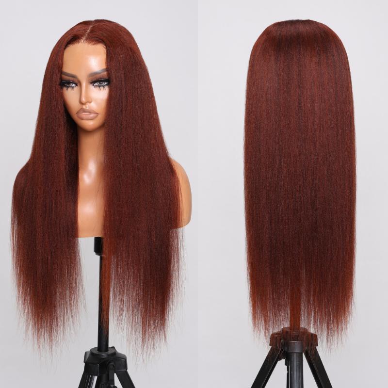 【Zero Slip】UNice All Day Secure Glueless Yaki Straight Wig Pre-cut 7x5 HD Lace Closure Human Hair Wigs with Drawstring Narural Hairline Beginners Friendly Put On and Go TikTokShopHolidayHaul