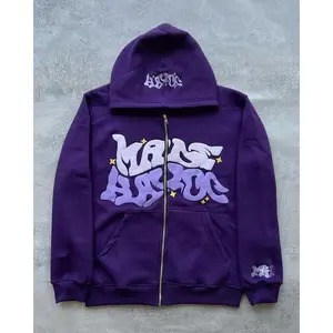 2000s clothesAmerican Retro Star and Letter Printed Zipper Hoodies Women and Men Y2K Spring Autumn Section Lazy Fashion Brand Cardigan Jacket Menswear Sweatshirts Tops Long Sleeve Wetsuit Casual