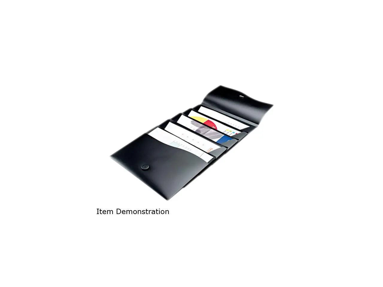 Avery Slide & View Expanding File 5 Pockets Polypropylene Letter Black 73517