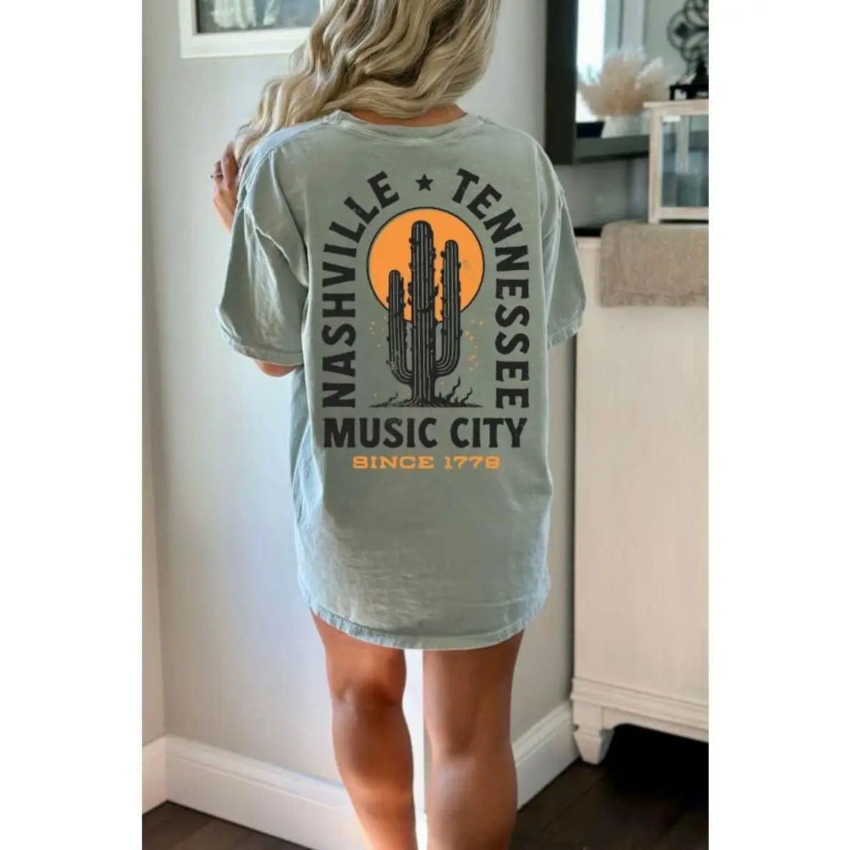 Nashville Comfort Colors T-Shirt, Vintage Music City Tennessee Graphic Tee, Western Country Concert Shirt