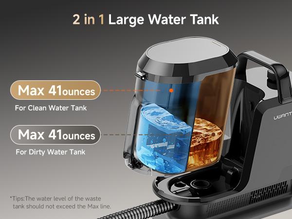 UWANT ZY B300Pro Portable Carpet Cleaner Machine - Powerful Suction Vacuum, 18000pa Suction, Deep Steam Clean & Water Extraction, Lightweight Handheld Household Item for Car+Home Use Area Rug Upholstery