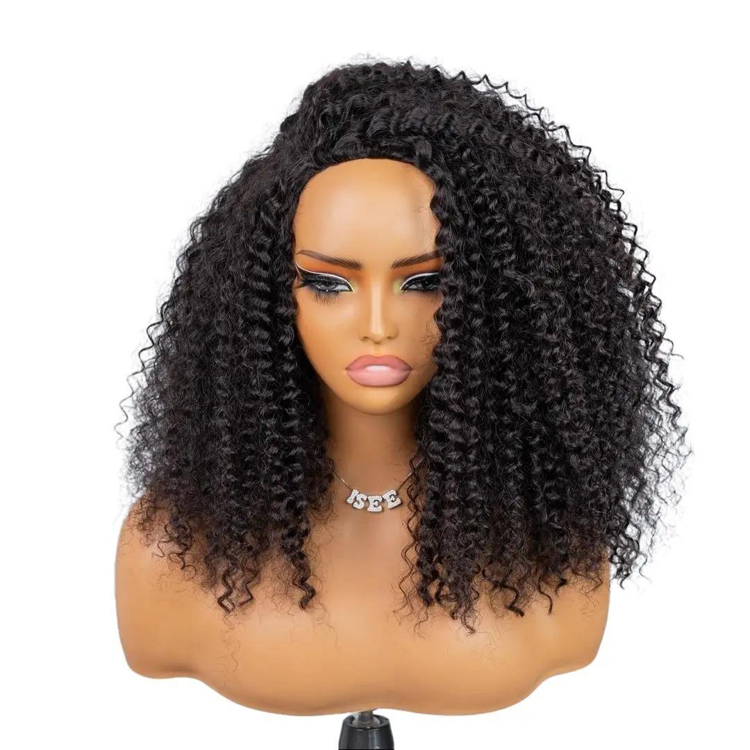 [WEAR GO HALF WIG] ISEE HAIR Invisible Hairline Wear Go Kinky Curly Half Wig InvisiFit Strap Glueless Human Hair Wigs Seamless Flip Over Wig Beginner Friendly Vacation Hair Updo Down StyleComfortable Fit #halfwigtok#SpringStatements
