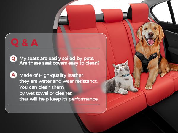 【FREESOO】Luxury Car Seat Covers Nappa Leatherette Waterproof Breathable Porous Foam Ergonomic Lumbar Support for Trucks SUVs Sedans | F35