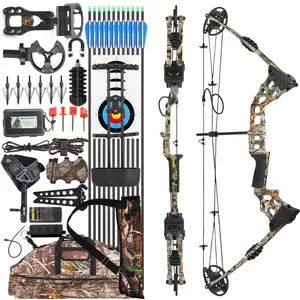 Compound Bow Set 20-70lbs Strong and Durable Bow and Arrow Adult Set Professional Beginners Suitable for Indoor and Outdoor