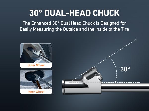 【Valentine's Day Gift】AstroAI Digital Tire Pressure Gauge 230 PSI Heavy Duty Dual Head Stainless Steel Made for Truck and RV with Backlit LCD and Flashlight Car Accessories