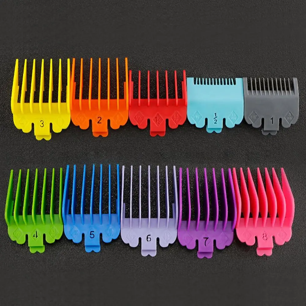 Professional Hair Clipper Attachment Comb Set, 10pcs/set Electric Hair Clipper Limit Comb Set, Haircutter Accessories, Trimmer Attachments, Hair Trimmer Set, Barber Equipment, Hair Cutting Accessories