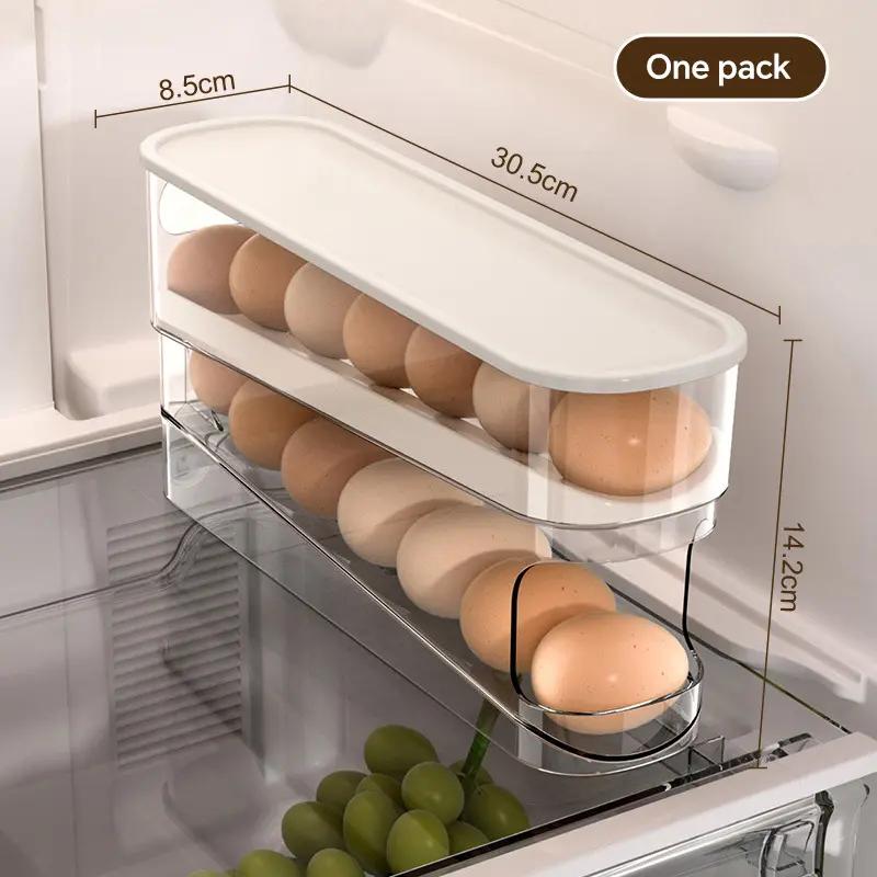 Stackable Egg Organizer for Refrigerator – Space-Saving FIFO Rolling Tray for 18 Eggs – Countertop & Fridge Storage – Perfect for Holiday Baking & Breakfast Prep Stackable Egg Organizer for Refrigerator – Space-Saving FIFO Rolling Tray for 18 Eggs – Countertop & Fridge Storage – Perfect for Holiday Baking & Breakfast Prep