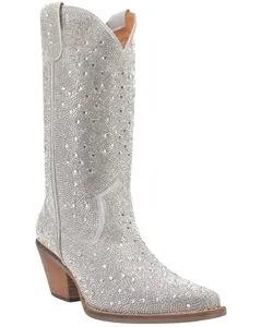 Dingo Women's Silver Dollar Western Boot Snip Toe - Di570-Silver