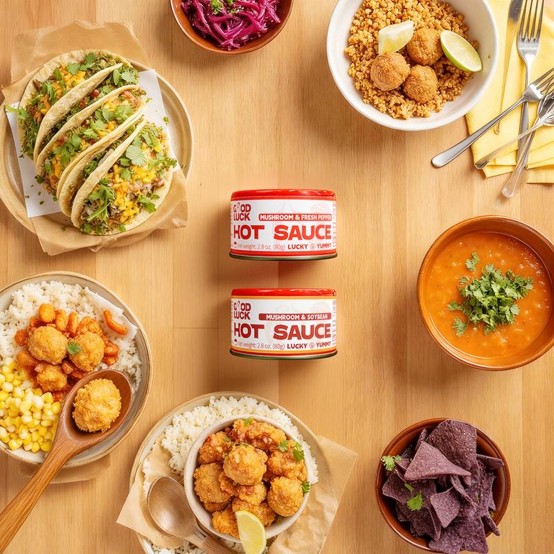 Low-calorie Healthy Salad Mushroom Chili Sauce Mixed Pack – 6 mini cans per box, with a delicious mushroom and soybean flavor. An amazing vegan choice, perfect for family meals and outdoor gatherings!