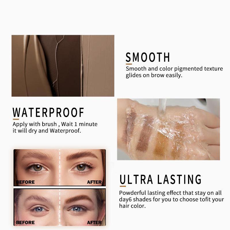 Eyebrow Tint Kit - Long-Lasting, Waterproof Brow Dye Gel Set | Smudge-Proof Brow Color