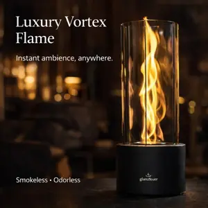 Portable Tabletop Ethanol Fireplace - Modern Easter Centerpiece Decor | Indoor/Outdoor Fire Pit, Ventless Smokeless Fire Bowl for Spring Holiday Dinner, Patio & Gift