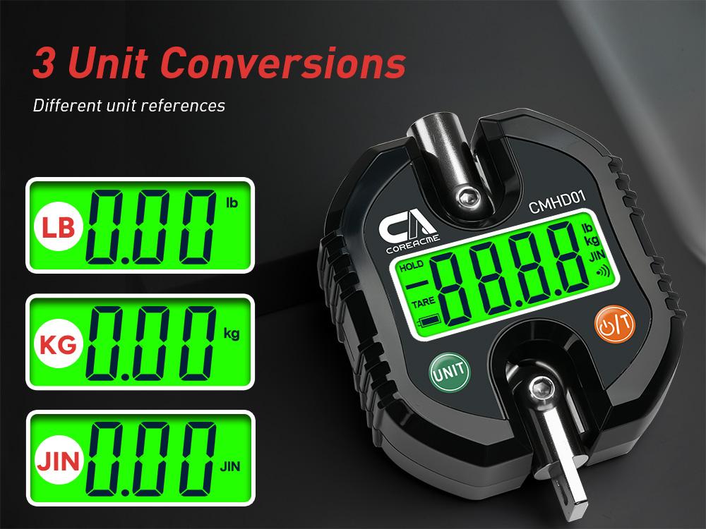 CoreAcme 2-in-1 Digital Hand Grip Strength Tester & Trainer with Case and Batteries, Fitness & Rehab Grip Exerciser,Home Gym, Grip Strengthener Challenge,Fitness Essentials, Core Exercise