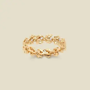 December CZ Birth Flower Eternity Ring