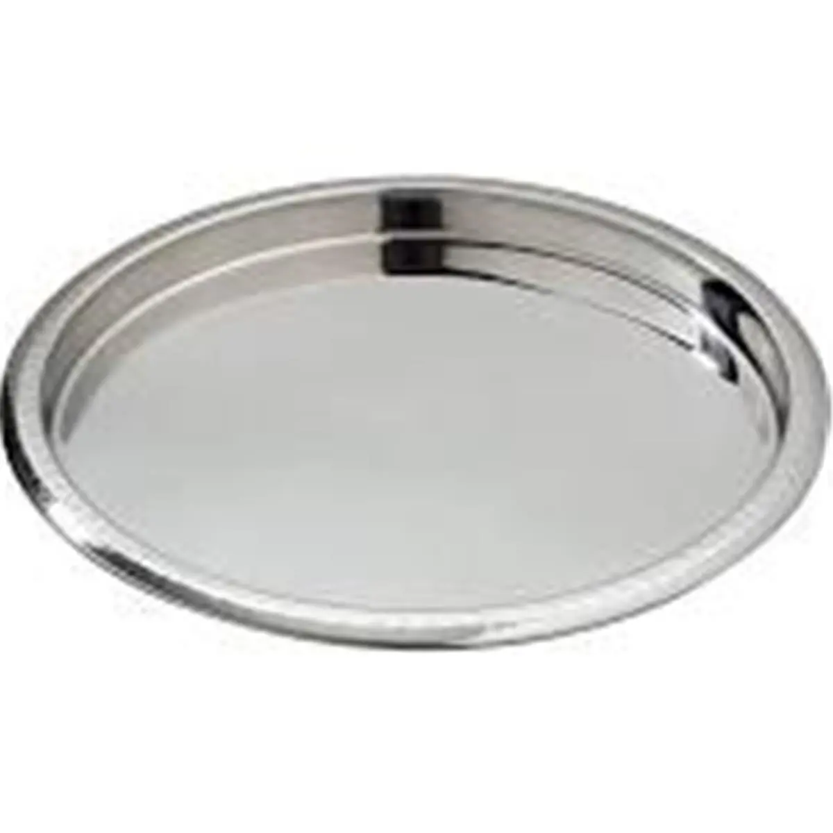 Leeber 72554 14 in. High-Rim Hammered Border Serving Bar Tray, High-Gloss Non-Tarnish Kitchenware Accessory for Formal Events, Optimized Service Productivity & Fine Dining Enthusiasts
