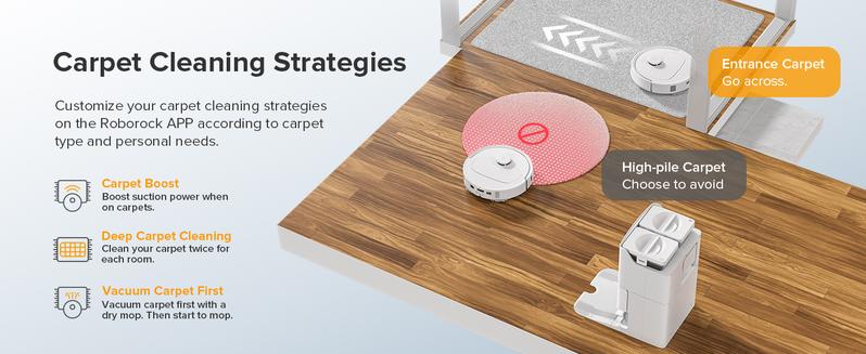 Roborock Qrevo Series Robot Vacuum and Mop (QV 35A), 8000Pa Suction, Anti-Tangle Brushes, Smart Obstacle Avoidance, Auto Mop Washing, All-in-One Dock, 200RPM Spinning Mops #GiftedInLove