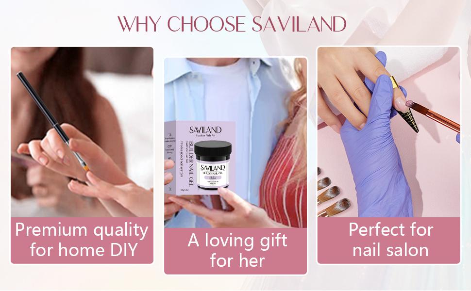 SAVILAND Light Pink Builder Gel for Nails 100g (3.5 oz) – Thick Nail Builder Gel for Nail Extensions, Strengthening & Nail Art, Professional Manicure Gel for Salon & Home DIY