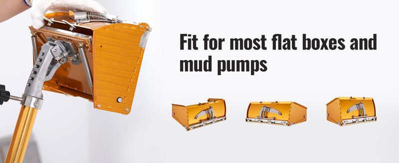 VEVOR Drywall Flat Box Handle,  40''-64'', Anodized Aluminum Flat Finishing Extension Handle, 5-Section Length Adjustable, Non-slip Grip and 360° Painting for Plasterboard, Wallboard, Sheetrock