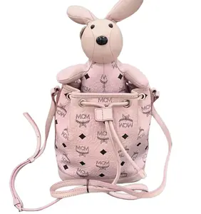 Pre-owned MCM leather Crossbody Bags Visetos Park Rabbit Drawstring Bag