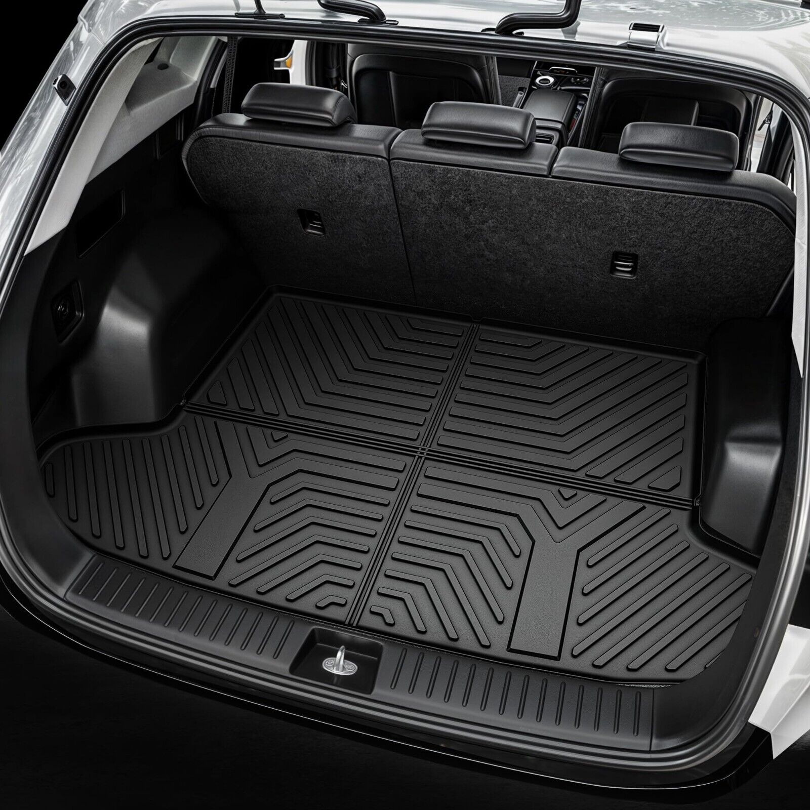 YITAMOTOR Floor Mats & Cargo Liner Fit for Jeep Grand Cherokee L 2021-2025 6 Seat, TPE All Weather Custom Fit Floor Liner for 1-3 Rows and Trunk Full Set Mats Automotive, Black(Without Center Console)