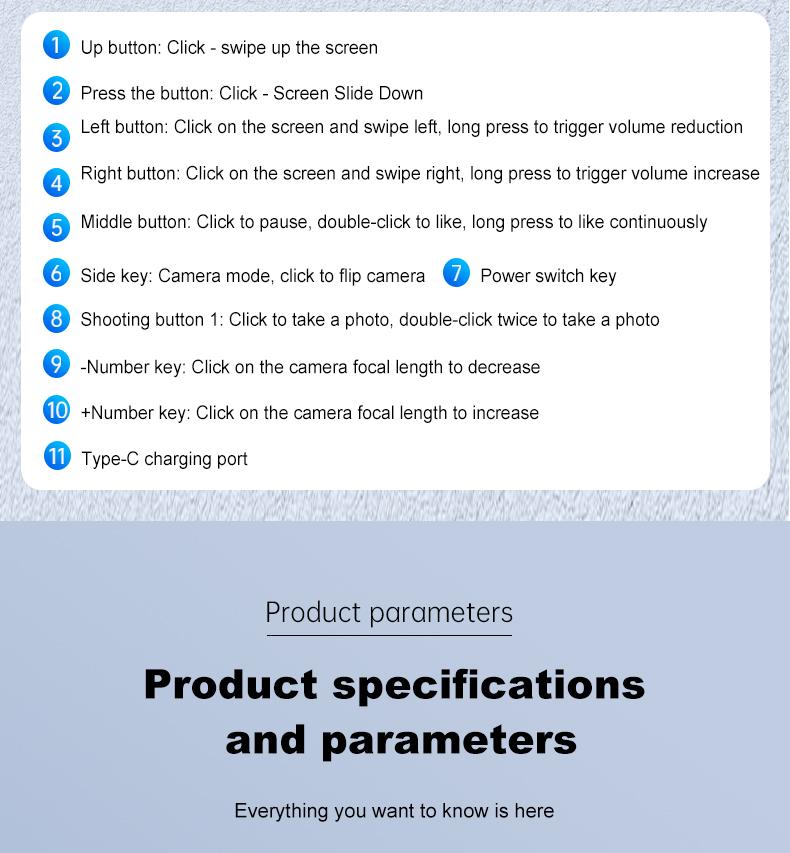 MGALL Wireless Mini Remote Control 2025 New Page Turner & TikTok Video Scroller, Remote for Camera & Video Recording, Compatible with iOS & Android Phones