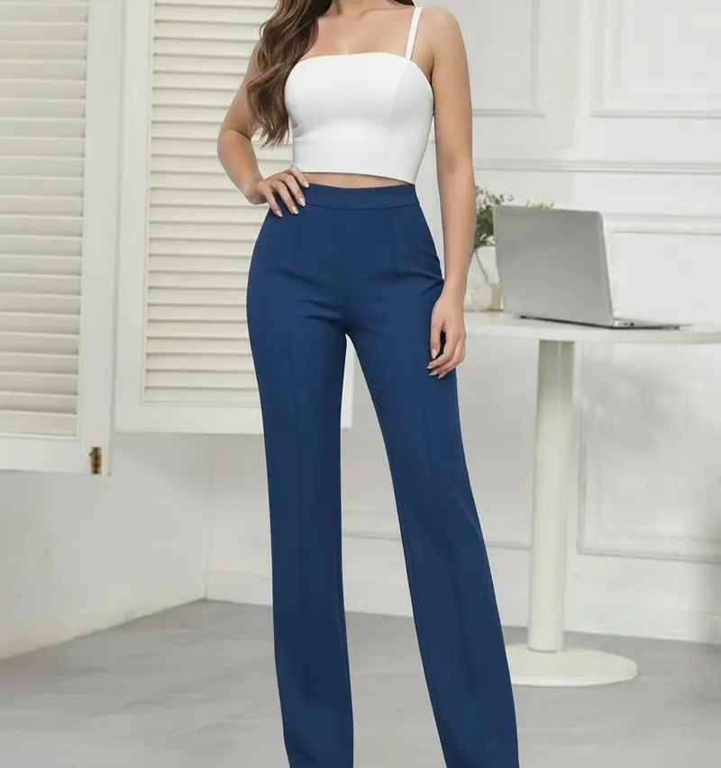 Women's High-Waisted Flare Dress Pants - Elegant work pants, suitable for both office and casual wear, flared business casual pants - TikTok Shop Women's High-Waisted Flare Dress Pants - Elegant work pants, suitable for both office and casual wear, flared business casual pants - TikTok Shop