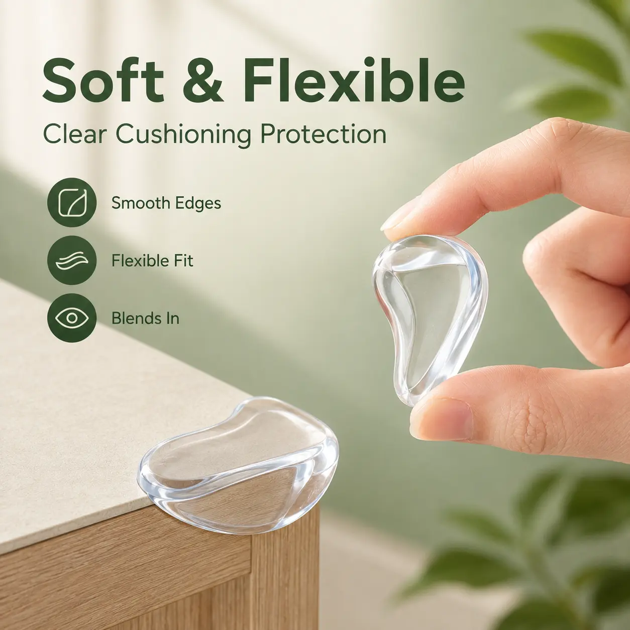 【Back to School】Table Corner Protectors For Bump Safety 8 & 16 Pack Clear Acrylic Adhesive Shock Absorbent for Babies Toddlers Nursery High Chair Infant Newborn Gifts - MM2