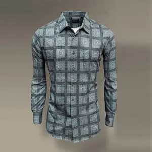Camisa Manga Larga Gris MT4023