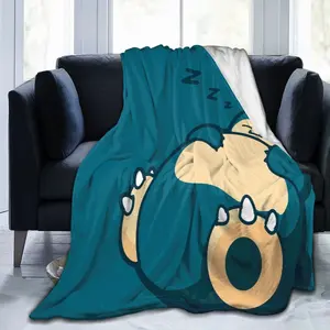 Snorlax Cartoon  Ultra Soft Flannel Throw  Warm Cozy Fleece  Gifts for Kids Boys Girls Travelling Camping Sofa Bed 50"x40" party girlfriend  romantic gift comfy living room  multifunctional nap funny throw  floral blanket cozy throw toy story