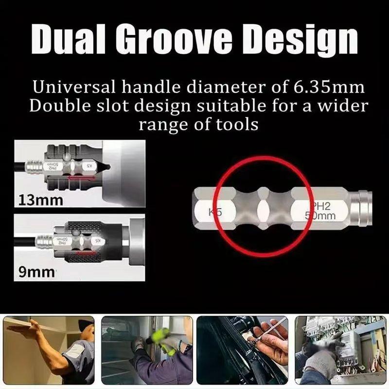 18/15pcs K5 Anti-Slip Impact-Resistant Threaded Bits Set Metal Surface Recommendation,  Home Decor Use, Screwdriver Set|Hexagonal Head Style|Metal Surface Compatible, Screwdriver Set, Magnetic Screwdriver Set, Magnetic Screwdriver Bit, Magnetic Bit Set