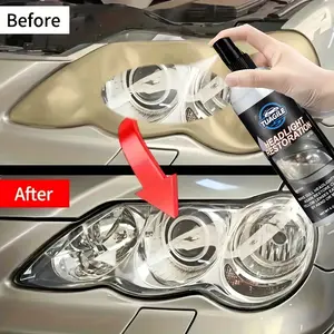 TUAGILE Headlight Restoration Spray - Quick Cleaner for Yellow, Foggy, Dull Headlights | Easy DIY Car Detailing