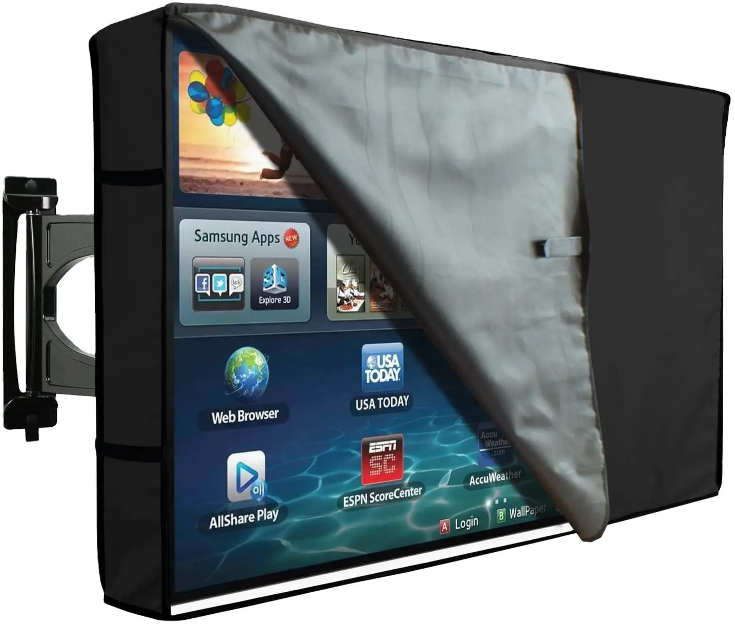 Outdoor LED Light Cover, Universal Waterproof Protective Case for Weather-Resistant TV and Display Units