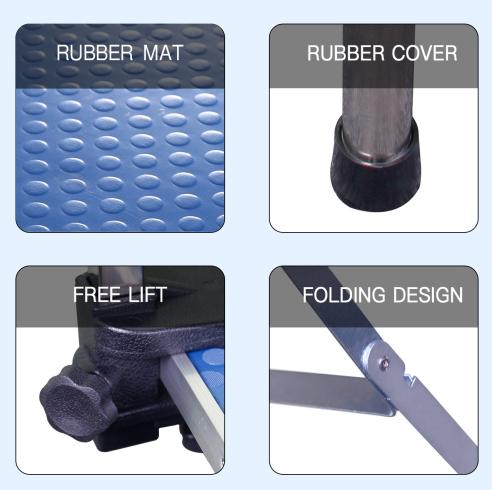 2-in-1 Pet Grooming Table & Care Desk! Foldable & Height-Adjustable, With Hook & Storage Basket, Universal Table for Dog & Cat Bathing/Blowing/ Nail-Trimming