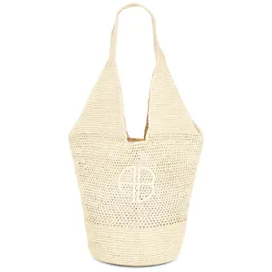 ANINE BING Leah Large Hobo Bag in Natural