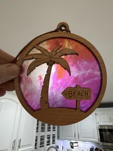 Beach Suncatcher for Sunny Window