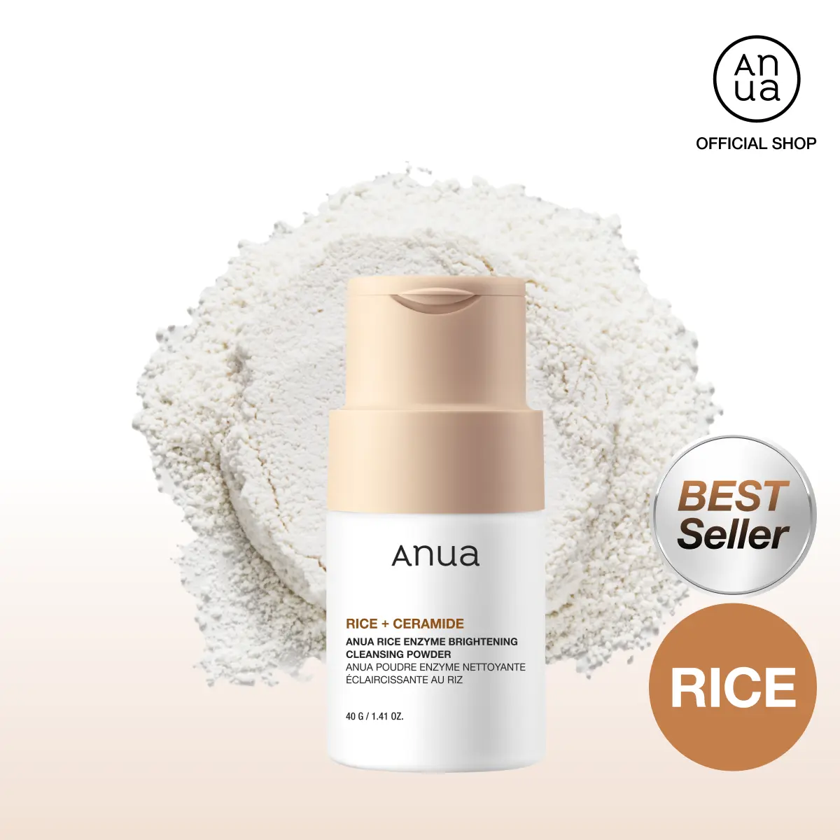 [Anua] Korean Rice Enzyme Brightening Cleansing Powder 40g｜Marshmallow Face mask Maker, Mild Exfoliate, korean skin care, facial cleanser