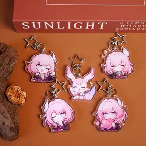 Chibi Cyrene Acrylic Keychain - Honkai Star Rail Keychains, Anime Keychain Charm, Cute, Durable, And Perfect For Bags, Keys, Or Gifts. Great For Daily Use Or As Thoughtful Little Gifts For Your Friends And Yourself.