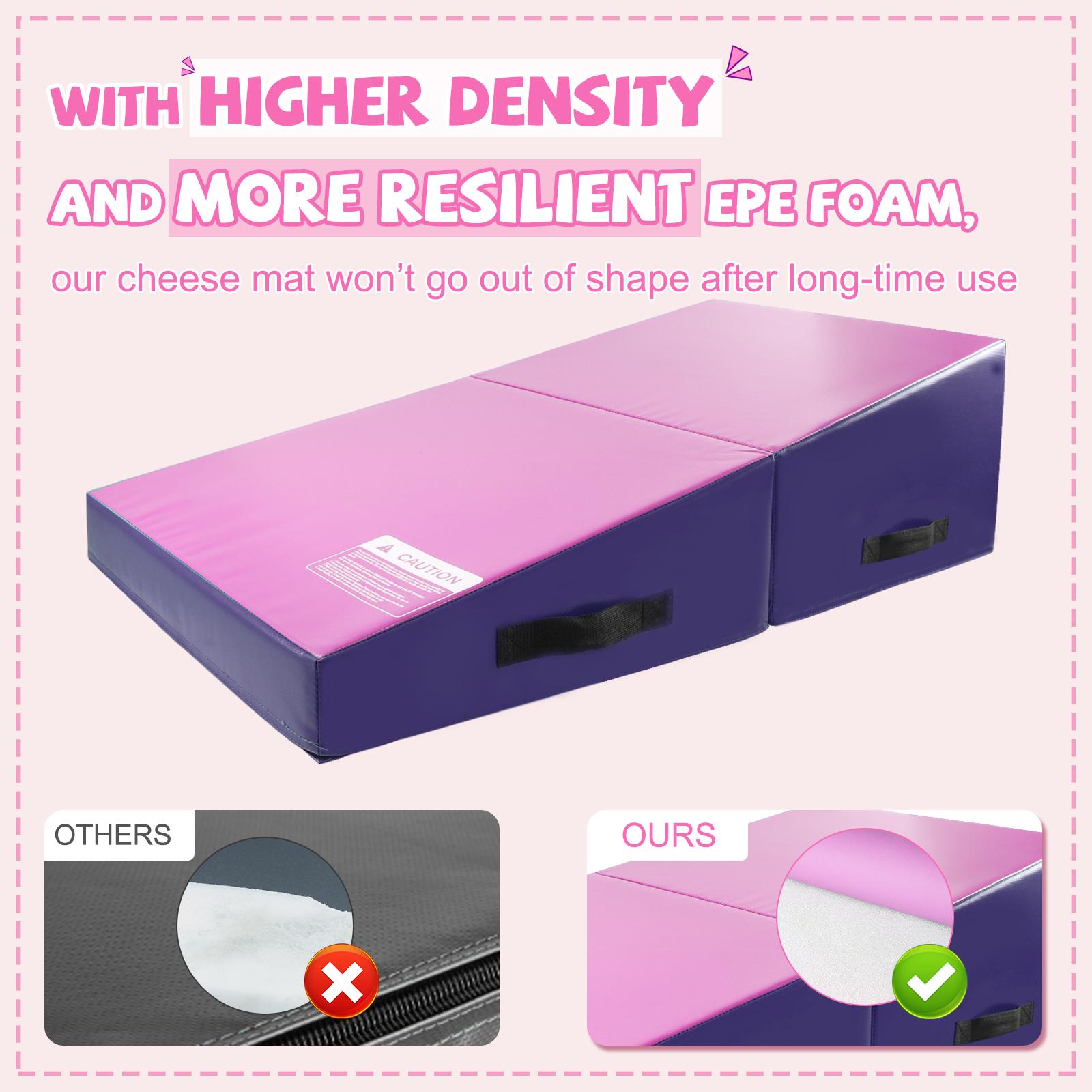 Gymnastics Tumbling Cheese Wedge Mat (M/L) thick yoga