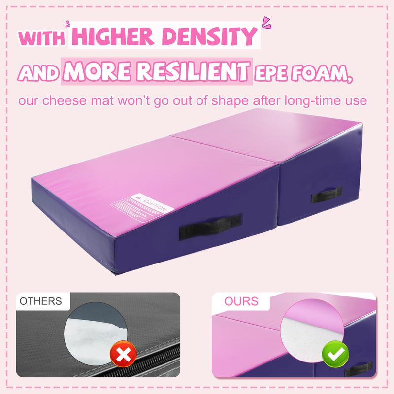 Gymnastics Tumbling Cheese Wedge Mat (M/L) thick yoga Gymnastics Tumbling Cheese Wedge Mat (M/L) thick yoga