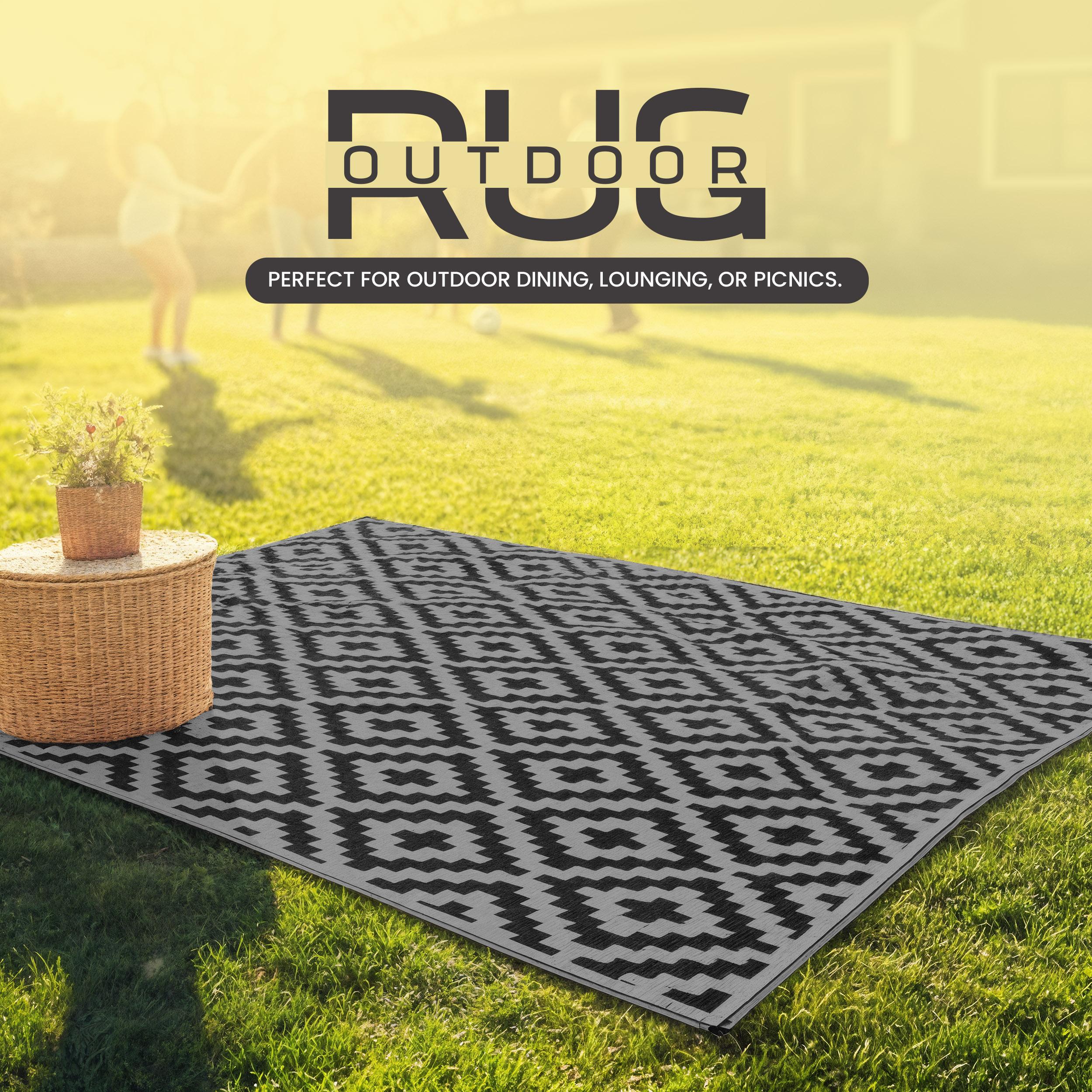 Utopia Home Waterproof Outdoor Rug – Reversible Plastic Straw Patio Rugs for Camping, RV, Deck, Balcony & Under Awning – Available in Diamond Black & Brown (9x12 ft, 6x9 ft), (9x12 ft, 6x9 ft), (9x12 ft, 6x9 ft) Utopia Home Waterproof Outdoor Rug – Reversible Plastic Straw Patio Rugs for Camping, RV, Deck, Balcony & Under Awning – Available in Diamond Black & Brown (9x12 ft, 6x9 ft), (9x12 ft, 6x9 ft), (9x12 ft, 6x9 ft)