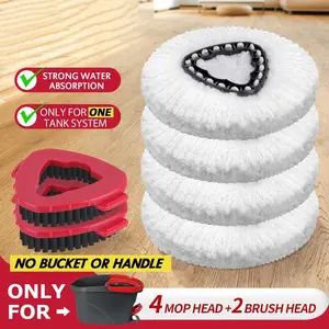 2026 For O-Cedar EasyWring 1 Tank System Only Mop Head & Scrub Brush Refill Bucket & Handle NOT Included Perfect Suitable For All Floor Type