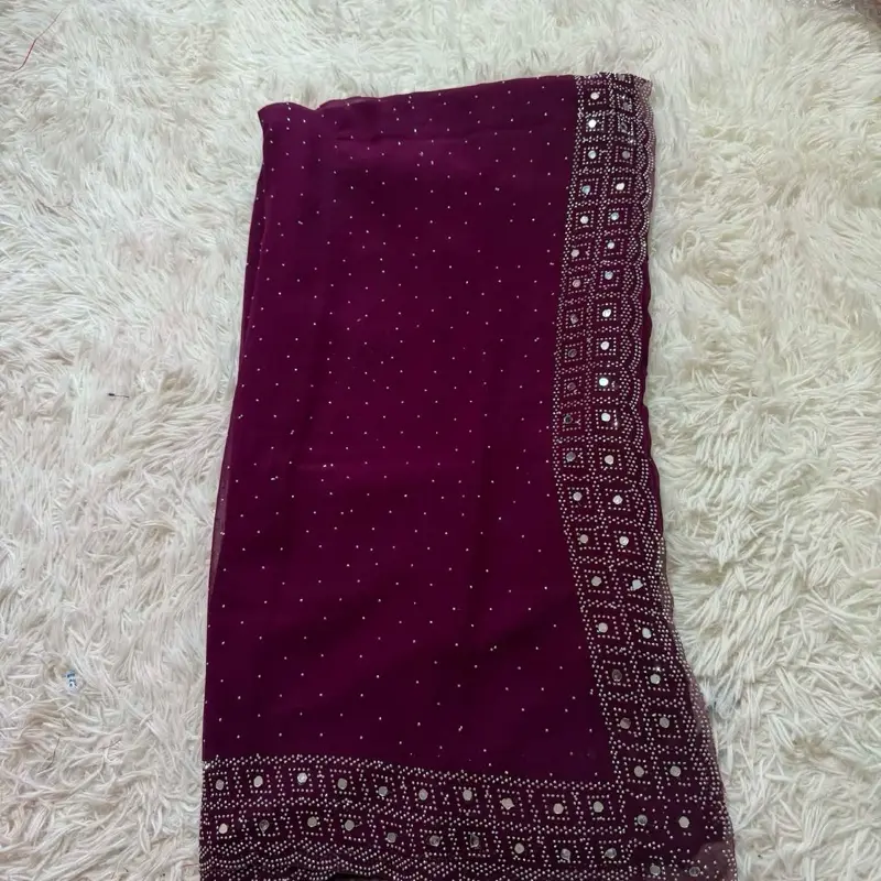 Mirror work sirowski saree falls picco done perfect for any occasion